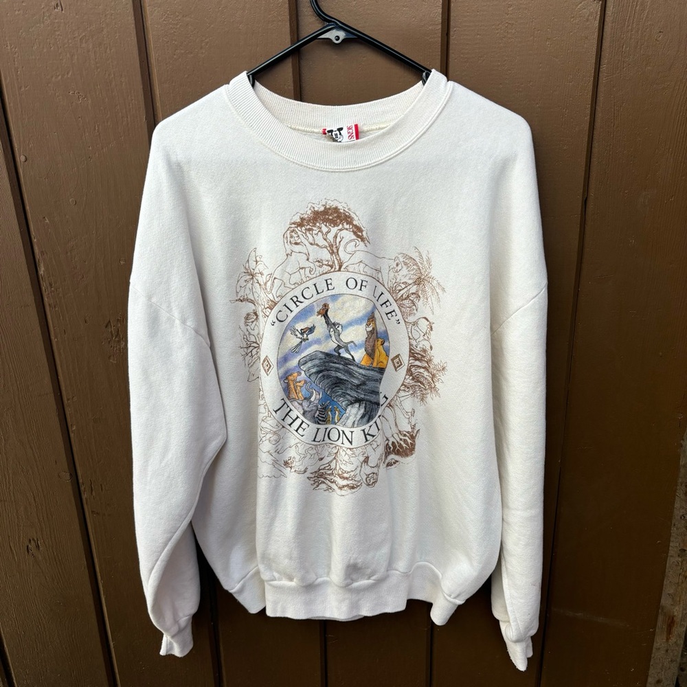Vintage The Lion King Circle Of Life Disney Crewneck Sweatshirt XL 90s Unisex